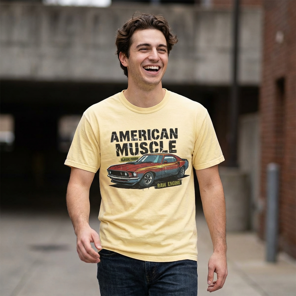American Muscle T-Shirt, Unisex Garage Tee, Vintage Car Apparel, Auto Enthusiast Gift, Classic Car Clothing