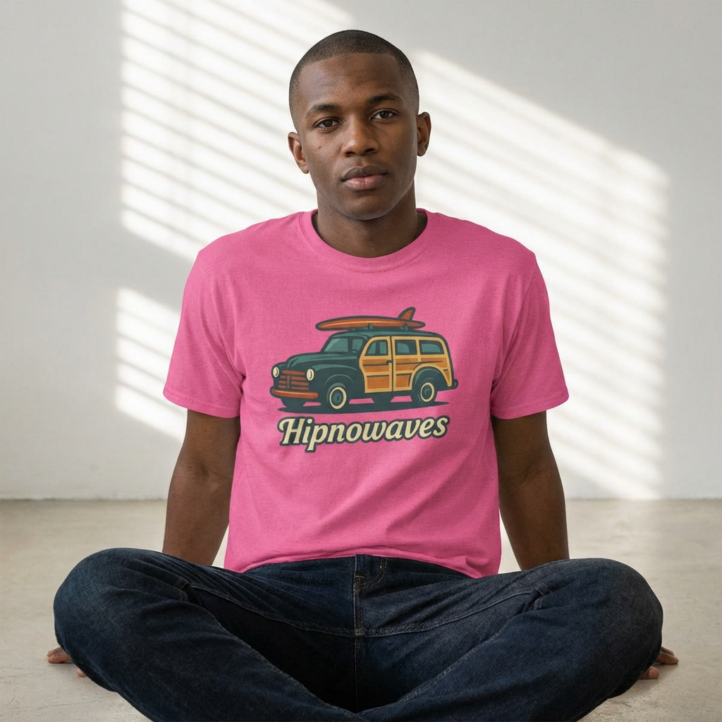 Retro Surf Vibes Unisex Softstyle T-Shirt, Beachwear, Vacation Tee, Gift for Surf Lovers, Summer Style, Cool Graphics Shirt