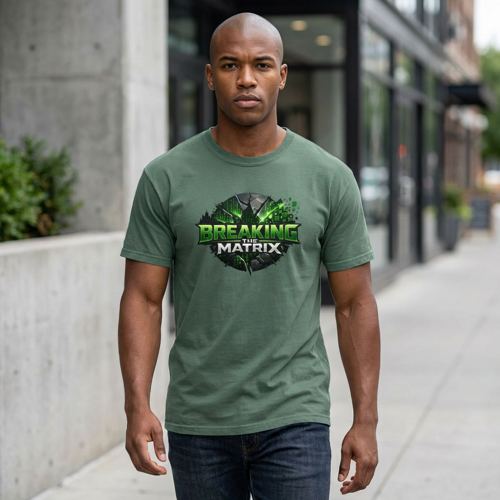Breaking the Matrix T-Shirt — Sci‑Fi Gamer Graphic Tee
