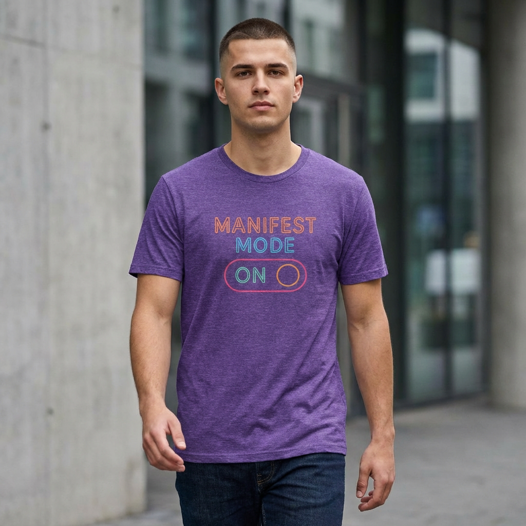 Manifest Mode Unisex Softstyle T-Shirt, Motivational Tee, Law of Attraction Shirt, Gifts for Dreamers, Self-Care Apparel
