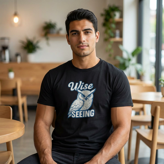 Wise Seeing Owl T-Shirt — Vintage Owl Graphic Tee
