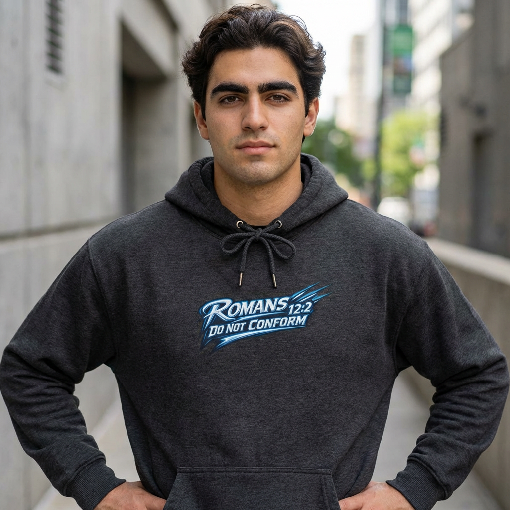 Romans 12:2 "Do Not Conform" Hoodie — Christian Faith Graphic Hoodie