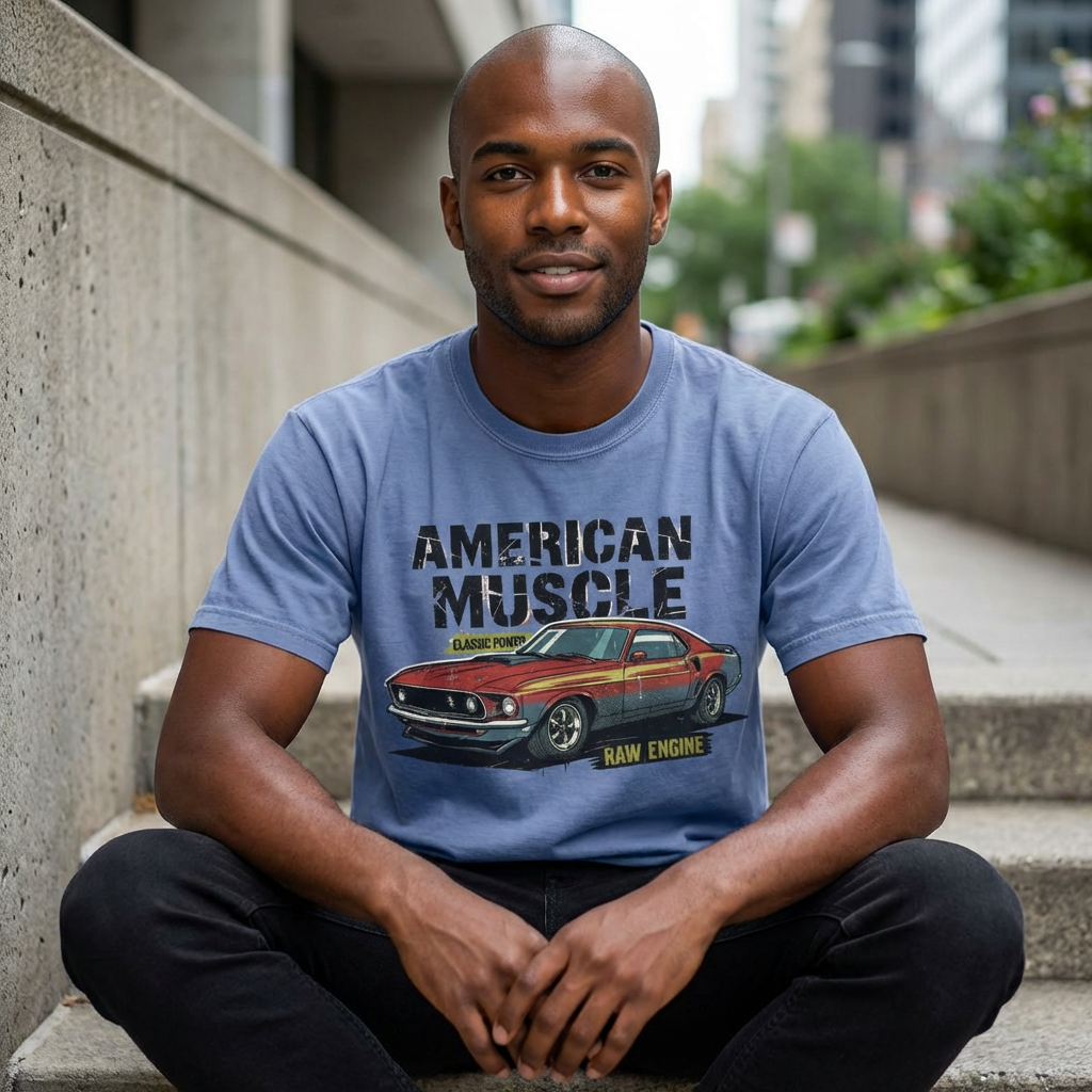 American Muscle T-Shirt, Unisex Garage Tee, Vintage Car Apparel, Auto Enthusiast Gift, Classic Car Clothing
