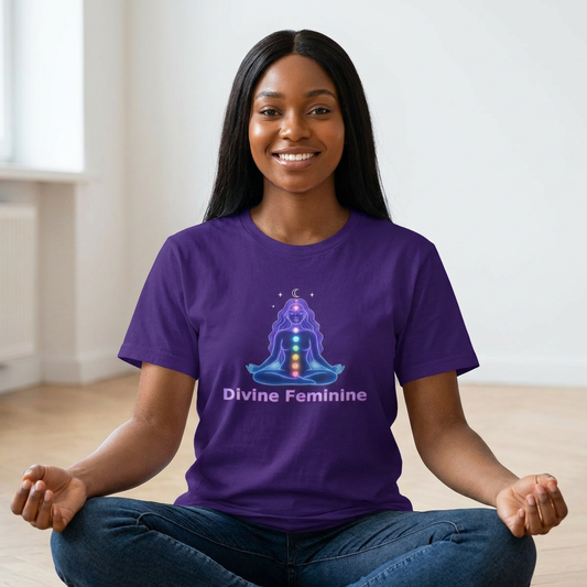 Divine Feminine Unisex Tee - Spiritual Apparel for Empowerment, Self-Care Gift, Meditation Wear, Yoga Top, Birthday Present