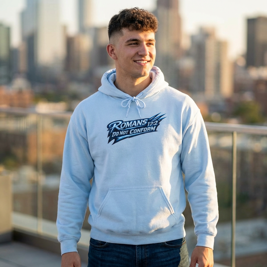 Romans 12:2 "Do Not Conform" Hoodie — Christian Faith Graphic Hoodie