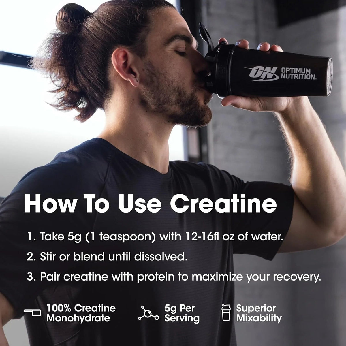 Optimum Nutrition Micronized Creatine Powder – 300g, 60 Servings