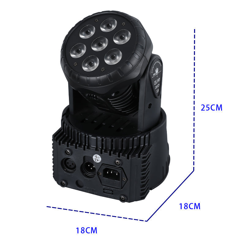 Wireless Moving Head Stage Light – Bluetooth RGB, 350° Pan for Parties & Home Events